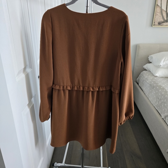 Sezane Penelope Dress, Size 38 France, Size 6 US, Orange rust color - Picture 4 of 8